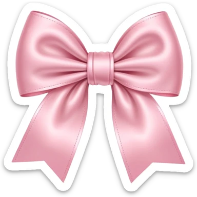 Baby pink bow sticker