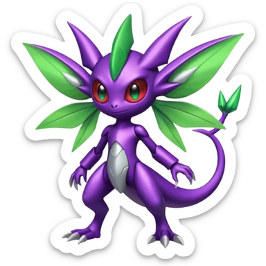 Shiny Aural Darkrai-Celebi-Genesect-Fakémon-fusion (full body) sticker