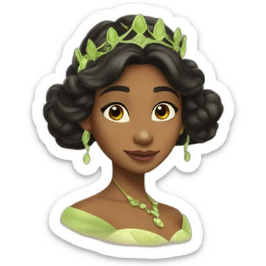 Tiana princess and the frog sticker