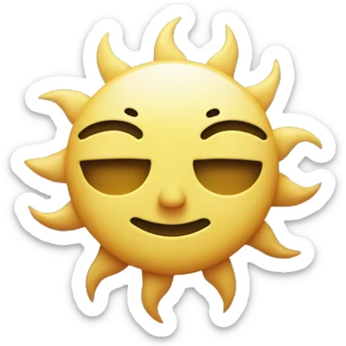 sun & moon, no faces sticker