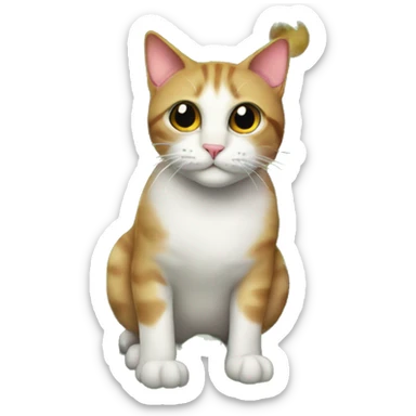 Cat on top of Christmas tree sticker