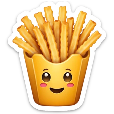 crinkle fries sticker