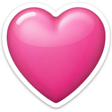 Bright pink heart with the initial i sticker