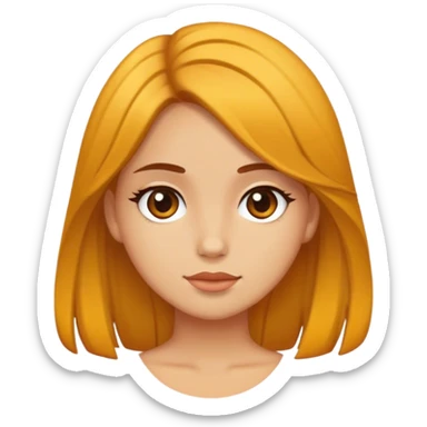 Haz una chica con cabello ocio  sticker