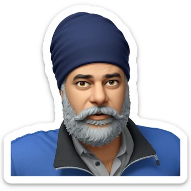 handsome man portrait with beard sticker