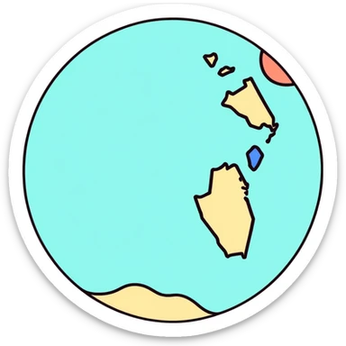 Vacations blue in Hawaii  sticker