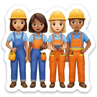 Make a photo of 5 project managers, specificly 3 girls and 2 boys, that are making project for improvment of the vineyard sticker