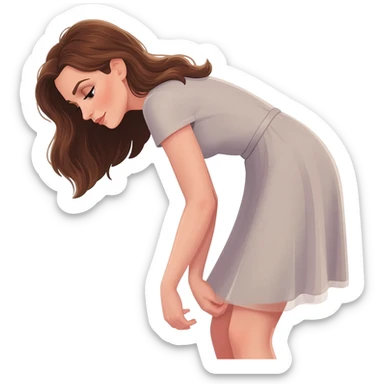 Anne Hatway bends over any SFW skirt sticker