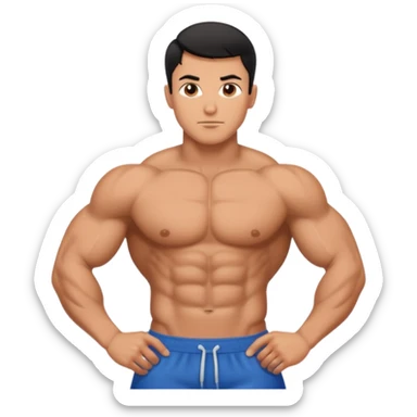 muscular man sticker