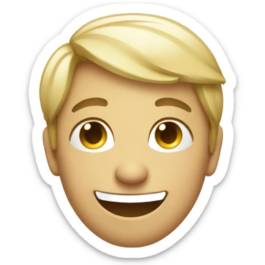 A smiling face with tears like rain sticker