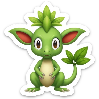  Fey Toony Sprigatito-Grookey-Grovyle-Shaymin-fusion-hybrid sticker