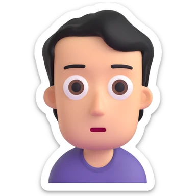 confused man sticker