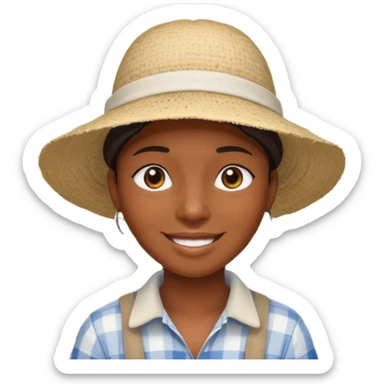 un noir dans un champ de coton sticker