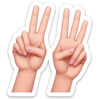 little finger promise, two pinky fingers locked together sticker