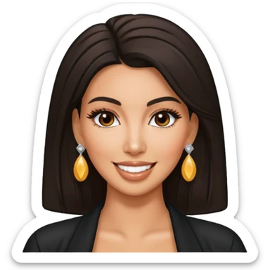 kim kardashian with earrings sticker