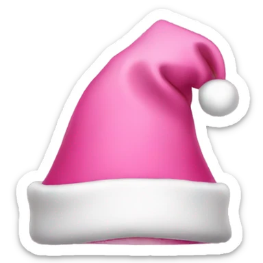 pink christmas hat sticker