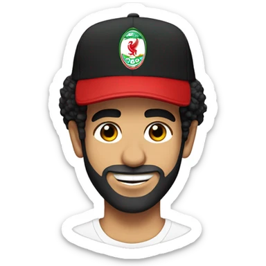 mohamed salah the footballer with a hat sticker
