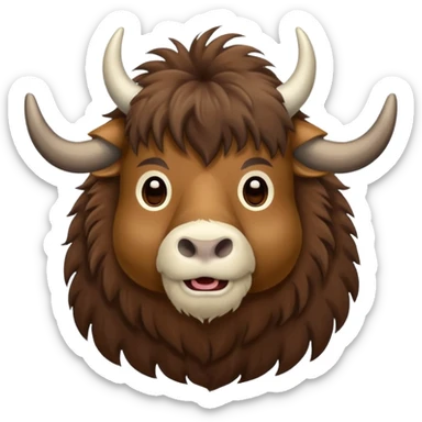 A shaven yak sticker