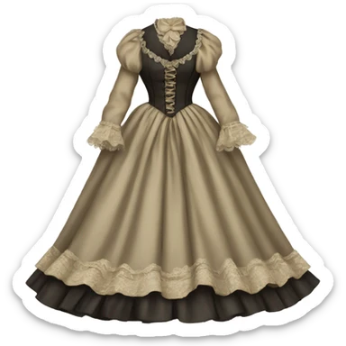 Victorian dress sticker