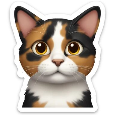 calico cat  sticker