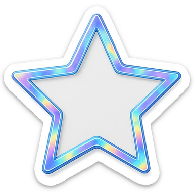 star with a holographic border sticker
