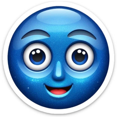 glitter azul-marinho tubarão sticker