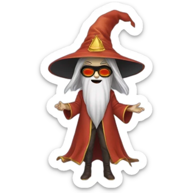 satoshi nakamoto dress like a wizard with a v a for vendeta mask sticker