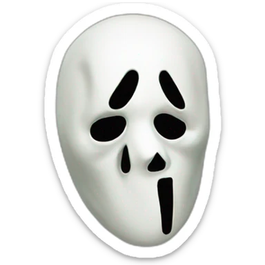 Ghostface mask sticker