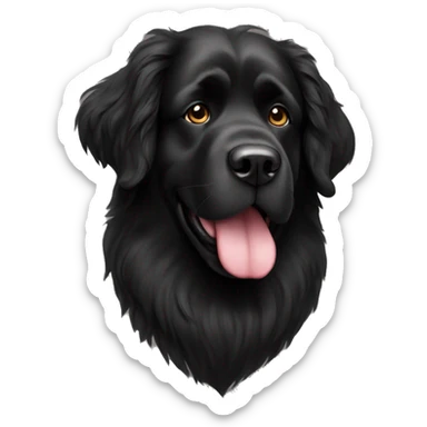 Black Newfoundland dog  sticker