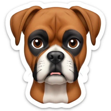 Boxer dog with black muzzle  sticker