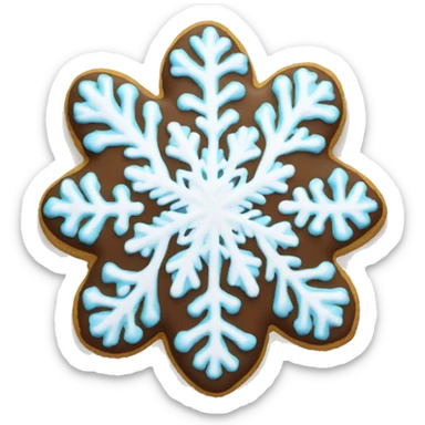 snowflake cookie sticker