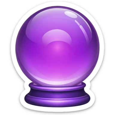 purple crystal ball sticker