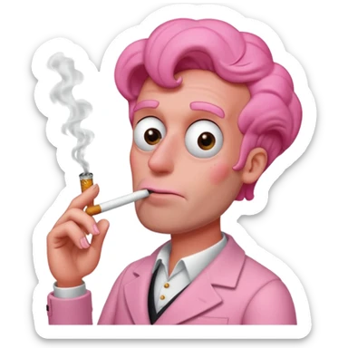 Patrick Estrela de Bob Esponja fumando cigarro sticker