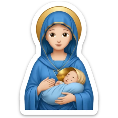Image of the Mother of God in a frame sticker