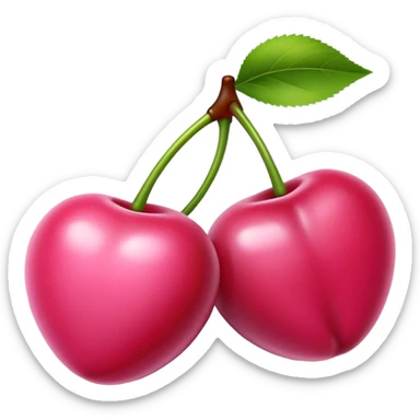 Pink cherries sticker