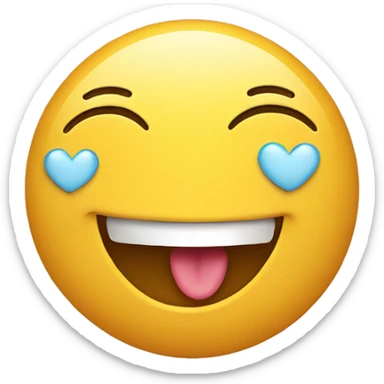 laughing smiley with heart eyes sticker