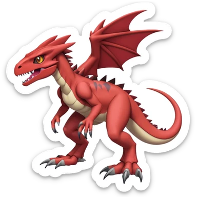  Cool Edgy Digimon-Fakemon-Guilmon-Genesect-Velociraptor-Dragon full body sticker