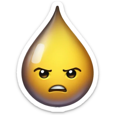 droplet emoji not so happy sticker