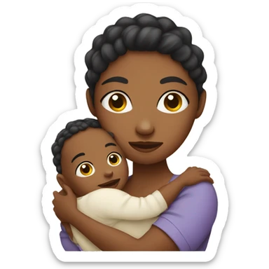 mum and baby cuddles  sticker