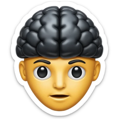 A full black brain emoji i can put in my bio sticker