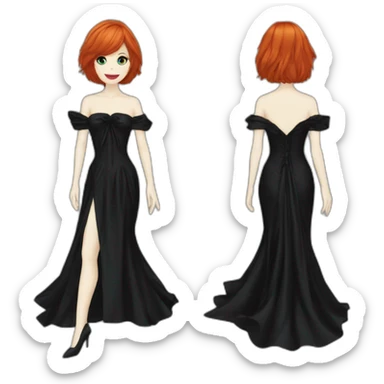 Mylène Farmer gothique dress sticker