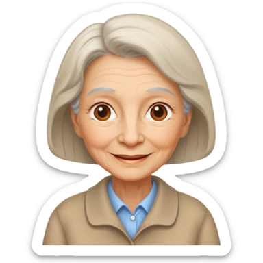 In medieval fairy tales, a kind and amiable grandmother dressed in plain clothes sticker