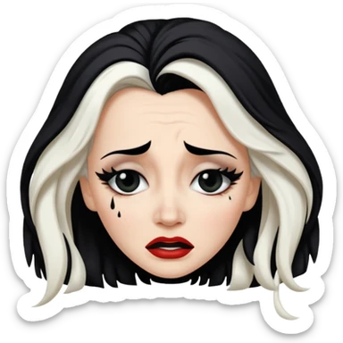 Cruella de vi crying sticker