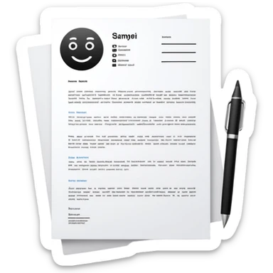 resume letter sticker