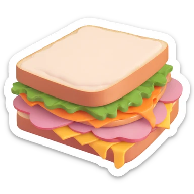 ham sandwich with a bite taken out sticker