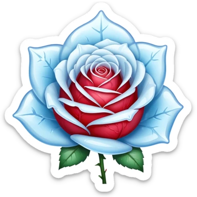 An icy rose sticker