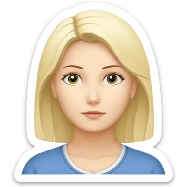 Matka brunetka se raduje se svým dvanáctiletým synem blonďákem s delšími vlasy sticker