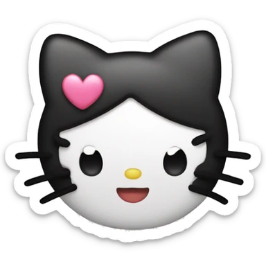 hello kitty face kiss  sticker