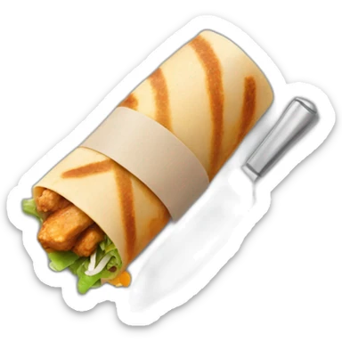 cutlery-and-chicken-wrap sticker