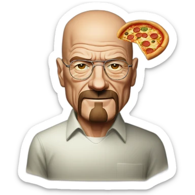 Walter White and pizza sticker